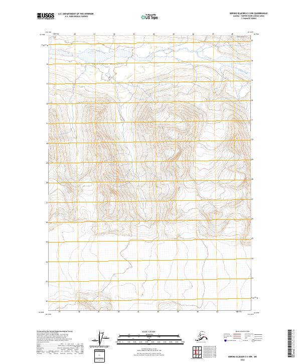 2024 Map of Bering Glacier C-3 NW, 2024 Print