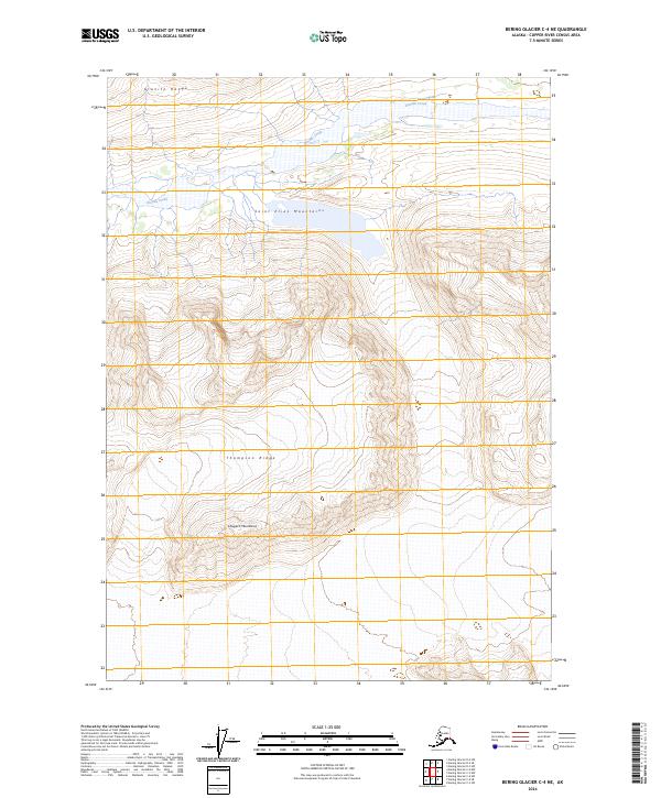 2024 Map of Bering Glacier C-4 NE, 2024 Print