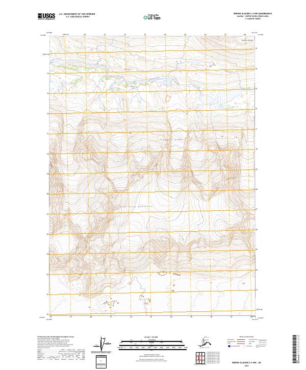 USGS Topographic Map – Bering Glacier C-4 NW
