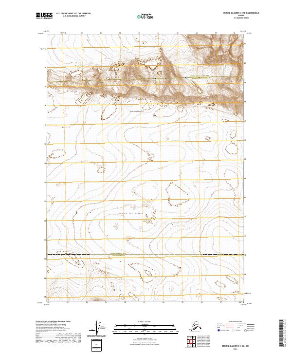 2024 Map of Bering Glacier C-4 SE, 2024 Print