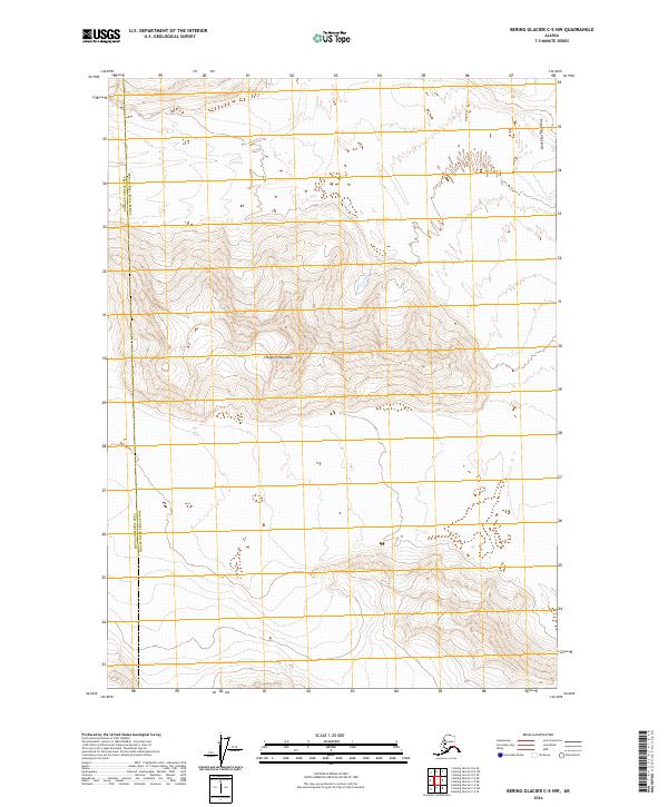 2024 Map of Bering Glacier C-5 NW, 2024 Print