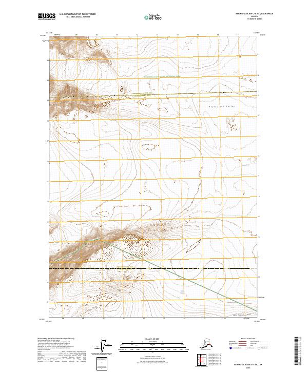 2024 Map of Bering Glacier C-5 SE, 2024 Print