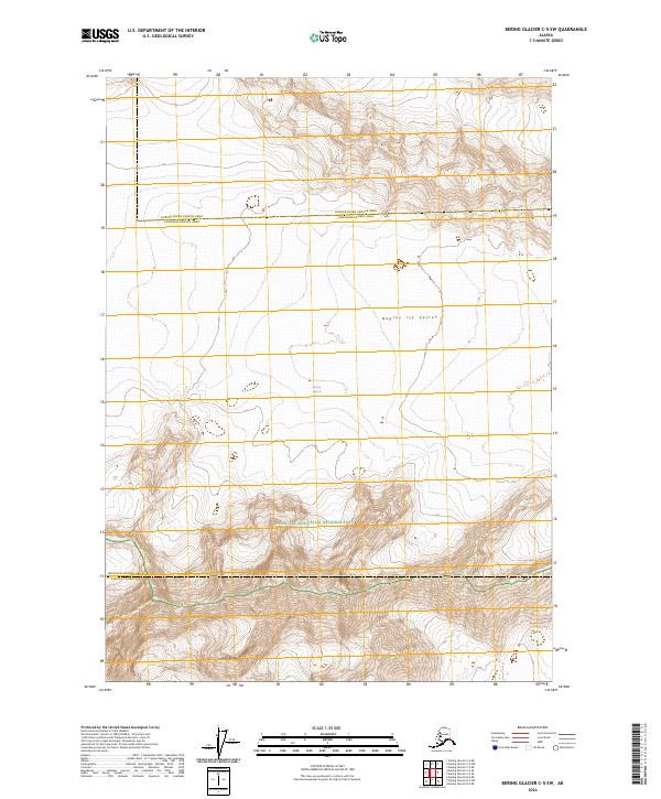 2024 Map of Bering Glacier C-5 SW, 2024 Print