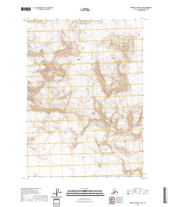 2024 Map of Bering Glacier C-6 NW, 2024 Print