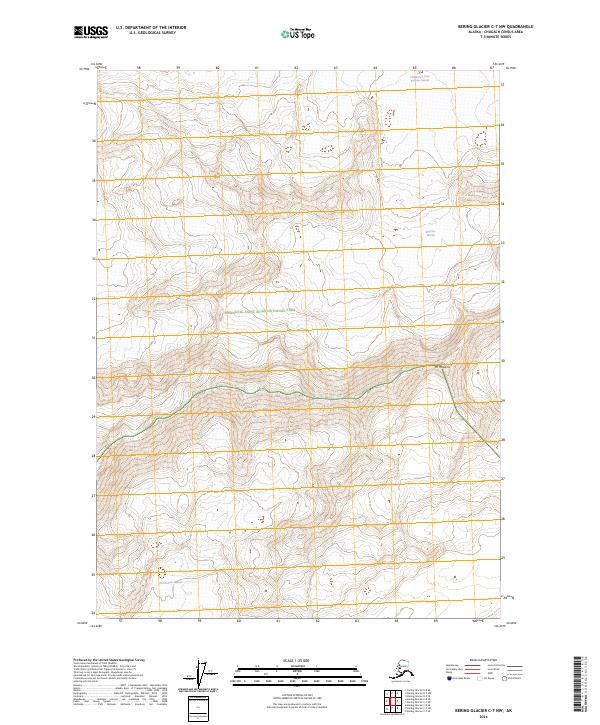 USGS Topographic Map – Bering Glacier C-7 NW