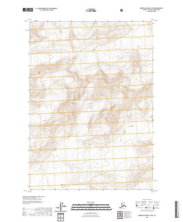 2024 Map of Bering Glacier C-8 NW, 2024 Print