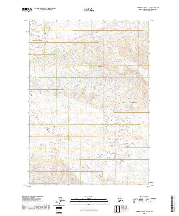 USGS Topographic Map – Bering Glacier D-1 NW