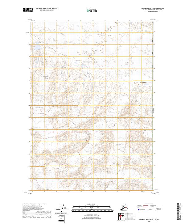 USGS Topographic Map – Bering Glacier D-1 SE