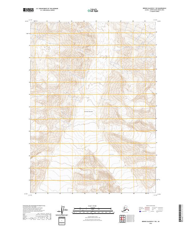 USGS Topographic Map – Bering Glacier D-1 SW