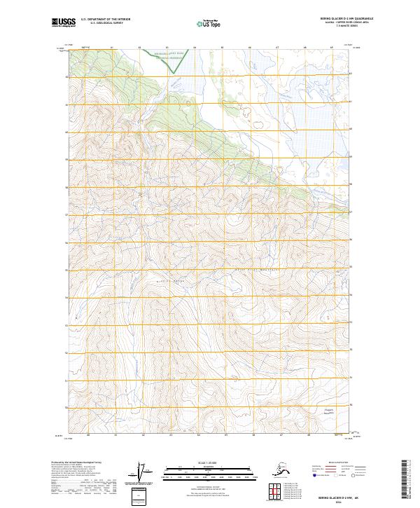 USGS Topographic Map – Bering Glacier D-2 NW