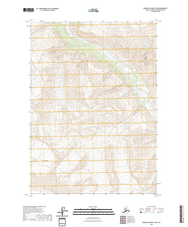 USGS Topographic Map – Bering Glacier D-3 NW