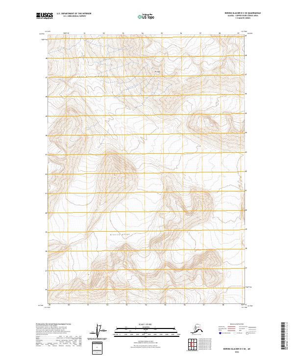 USGS Topographic Map – Bering Glacier D-3 SE