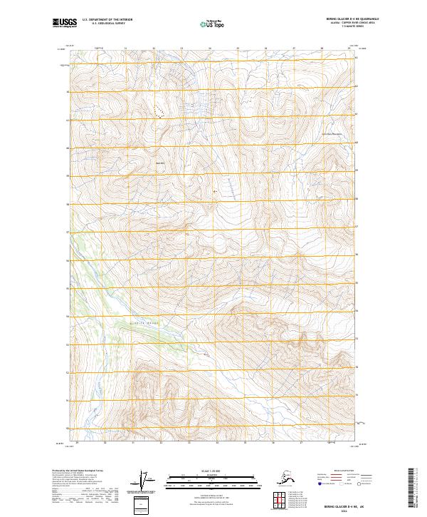 USGS Topographic Map – Bering Glacier D-4 NE