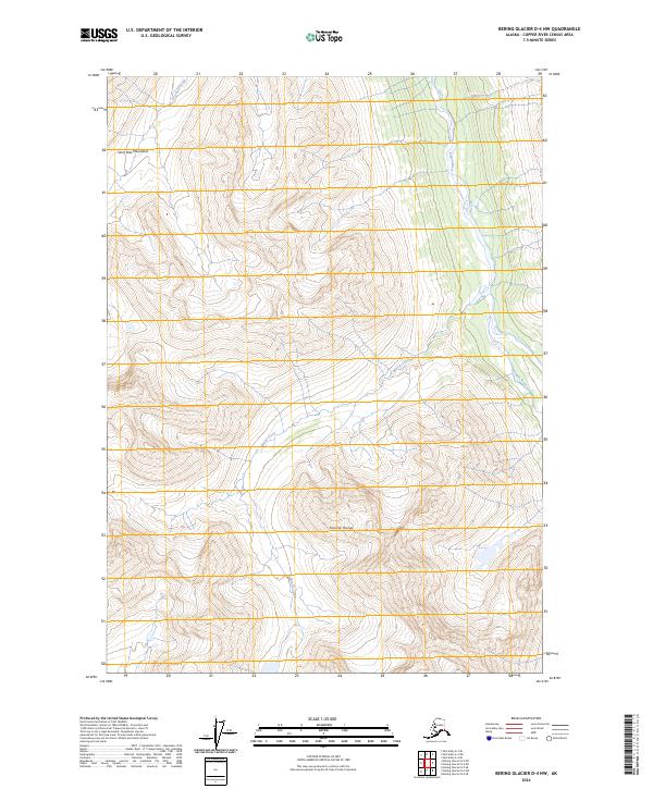 USGS Topographic Map – Bering Glacier D-4 NW
