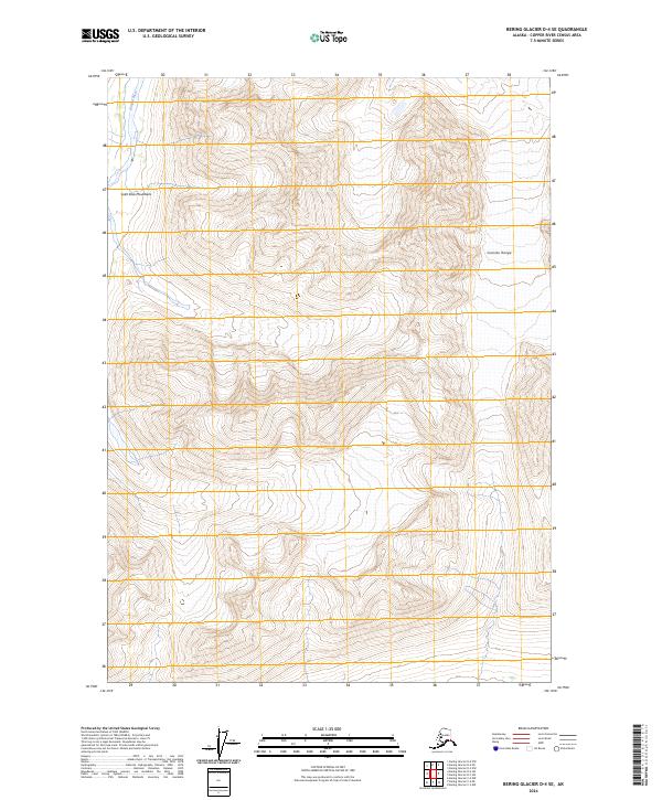 2024 Map of Bering Glacier D-4 SE, 2024 Print