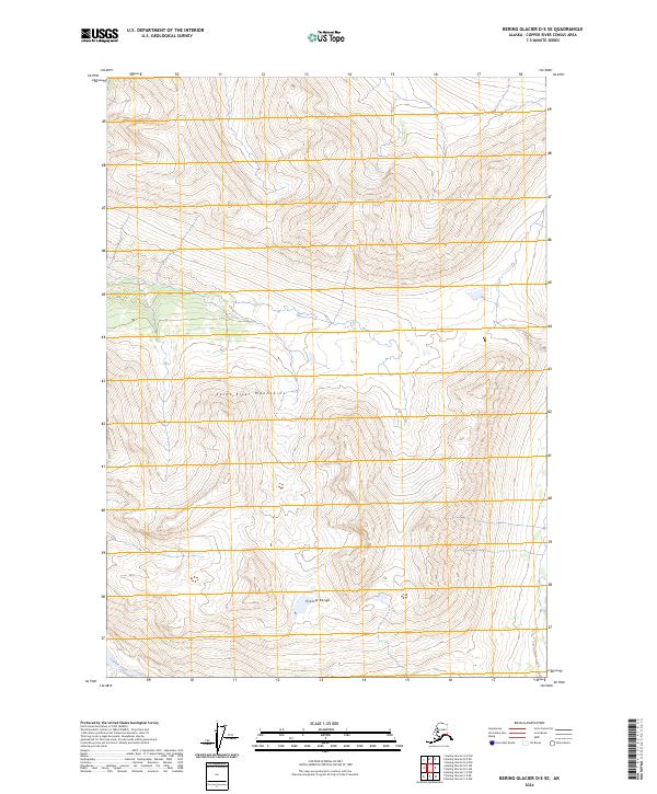 2024 Map of Bering Glacier D-5 SE, 2024 Print