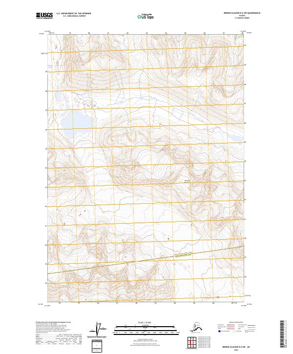 2024 Map of Bering Glacier D-6 SW, 2024 Print