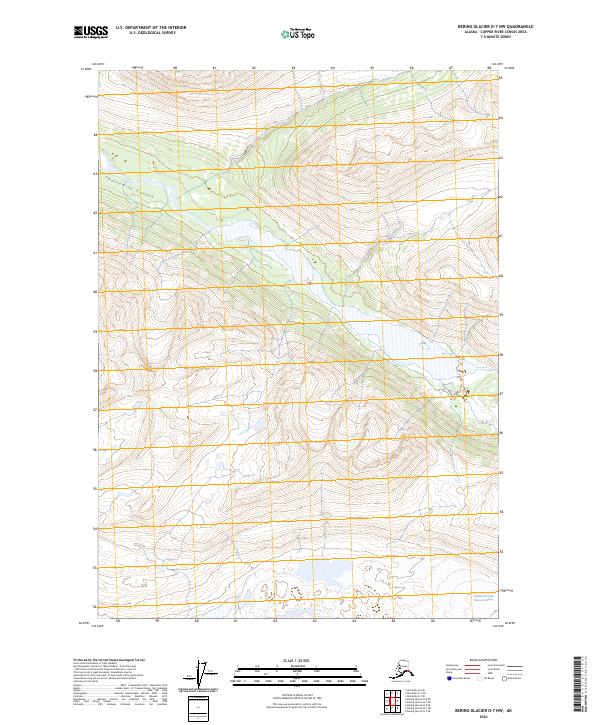 USGS Topographic Map – Bering Glacier D-7 NW