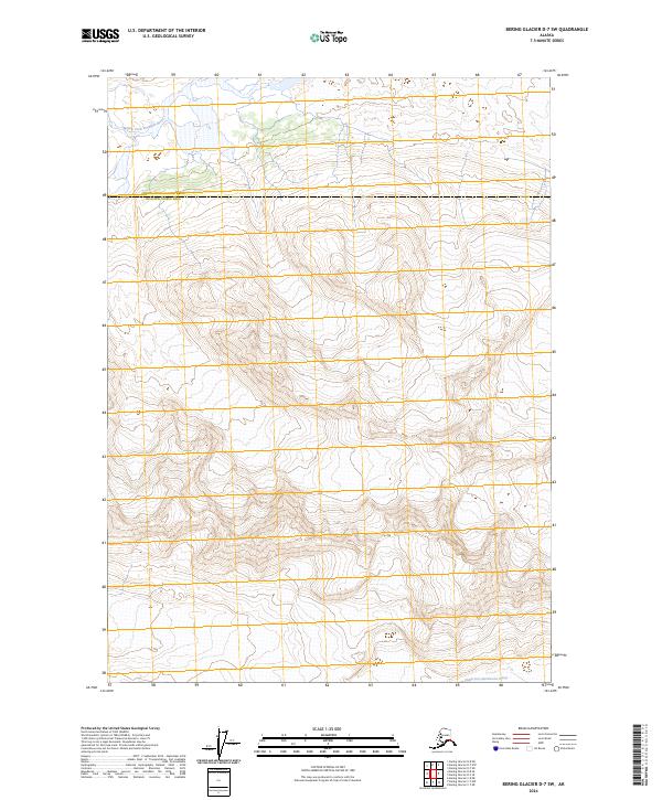 USGS Topographic Map – Bering Glacier D-7 SW