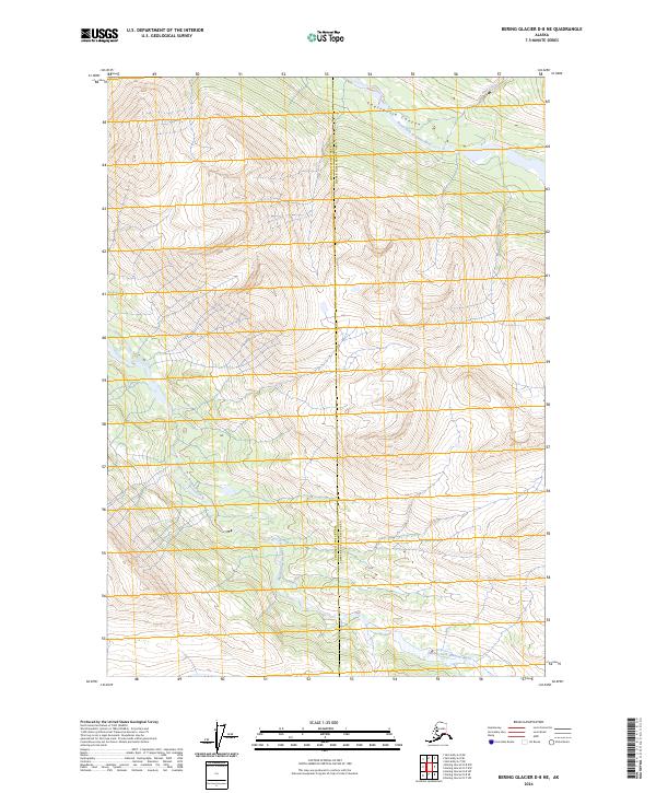 USGS Topographic Map – Bering Glacier D-8 NE