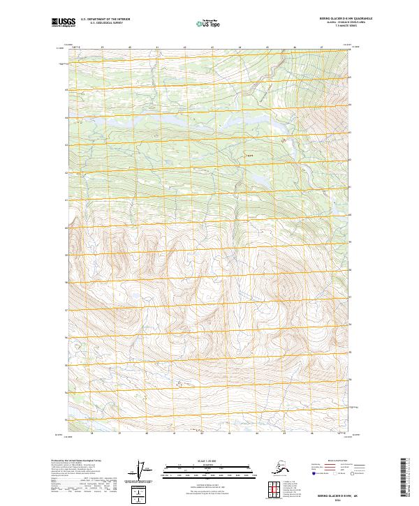USGS Topographic Map – Bering Glacier D-8 NW