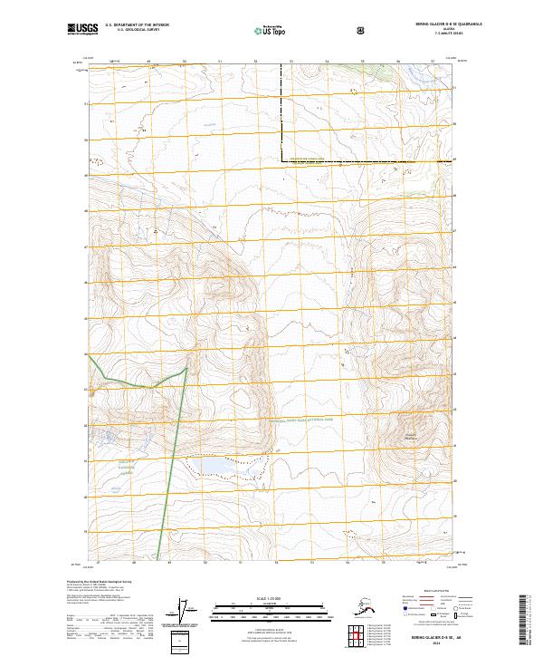 2024 Map of Bering Glacier D-8 SE, 2024 Print