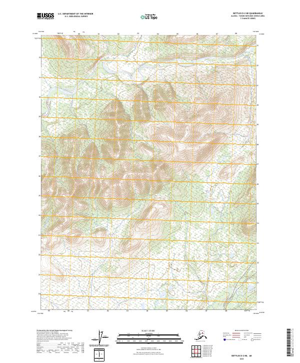 USGS Topographic Map – Bettles D-2 NE