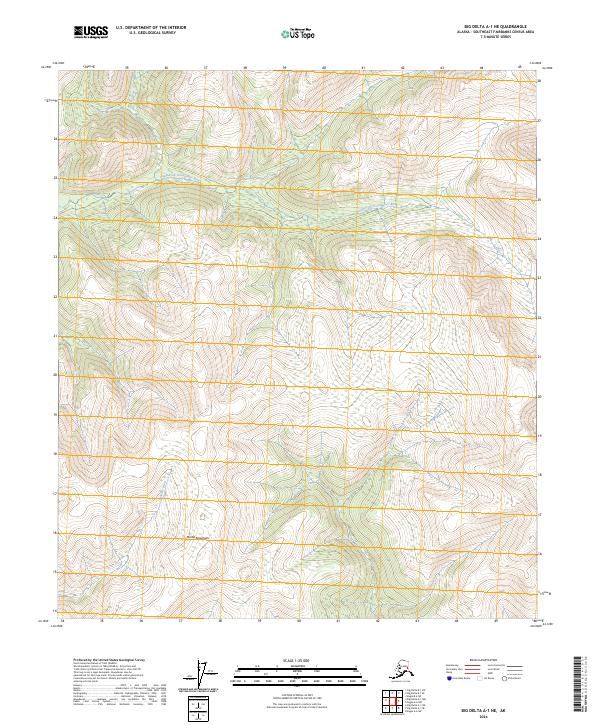 USGS Topographic Map – Big Delta A-1 NE