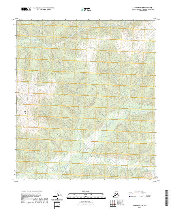 2024 Map of Big Delta A-1 SW, 2024 Print