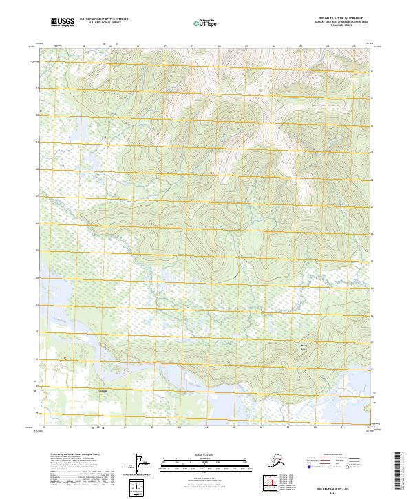 2024 Map of Big Delta A-2 SW, 2024 Print
