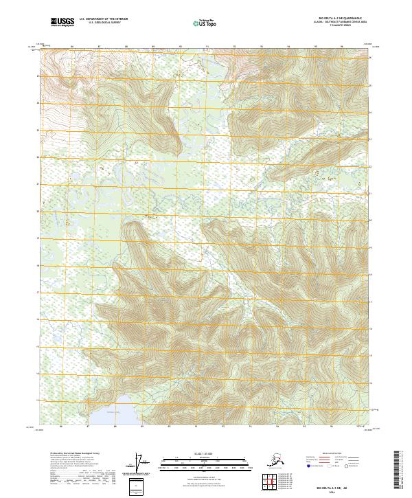 USGS Topographic Map – Big Delta A-3 NE