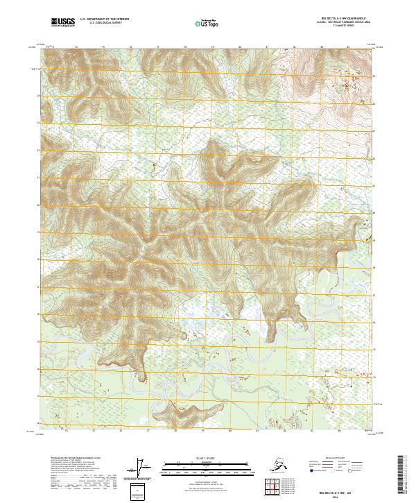 USGS Topographic Map – Big Delta A-3 NW