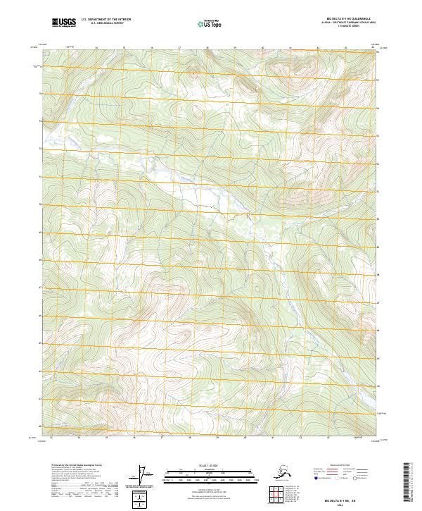 USGS Topographic Map – Big Delta B-1 NE