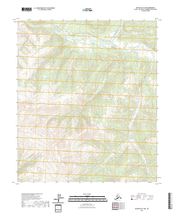 USGS Topographic Map – Big Delta B-1 NW