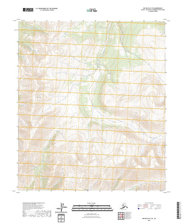 USGS Topographic Map – Big Delta B-1 SE