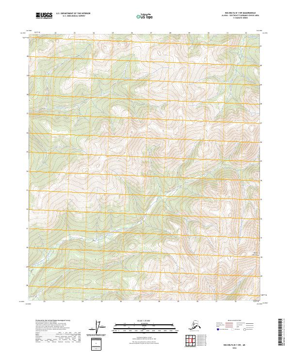 USGS Topographic Map – Big Delta B-1 SW