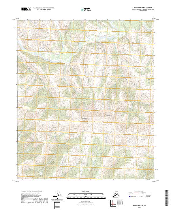 USGS Topographic Map – Big Delta B-2 NE