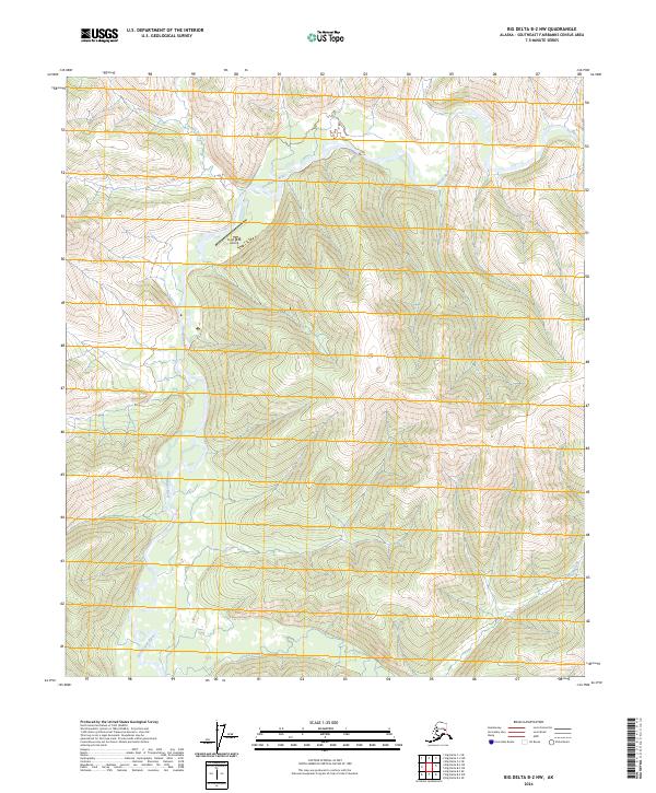 USGS Topographic Map – Big Delta B-2 NW