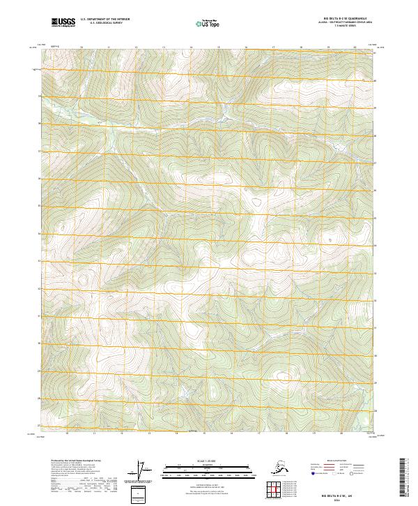 USGS Topographic Map – Big Delta B-2 SE