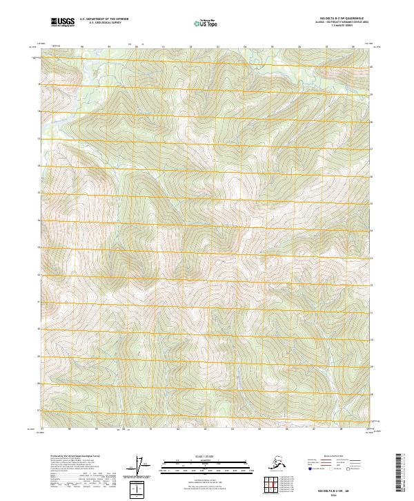 USGS Topographic Map – Big Delta B-2 SW