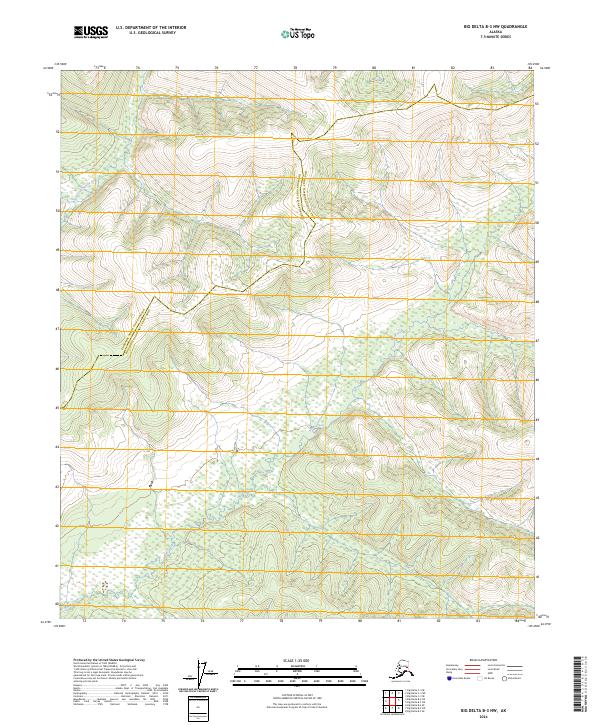 2024 Map of Big Delta B-3 NW, 2024 Print