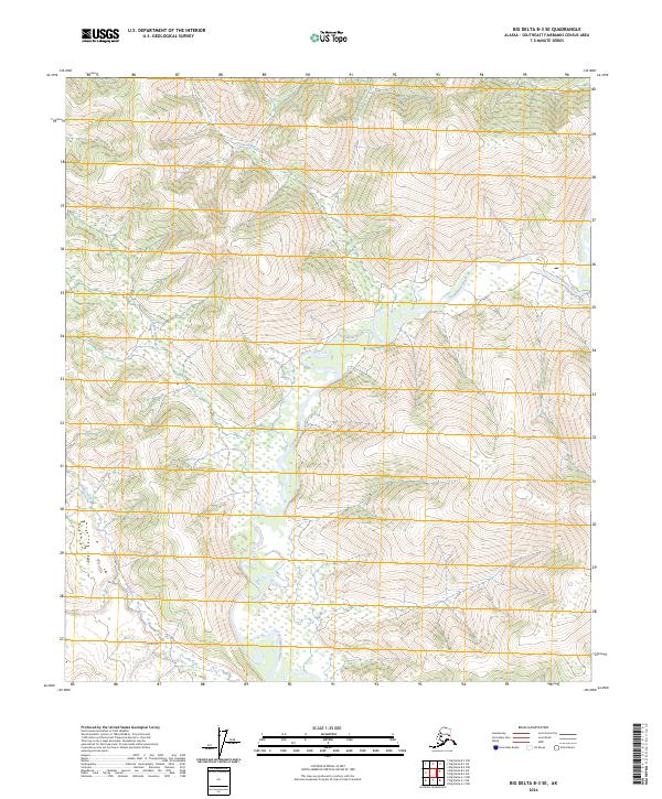 USGS Topographic Map – Big Delta B-3 SE