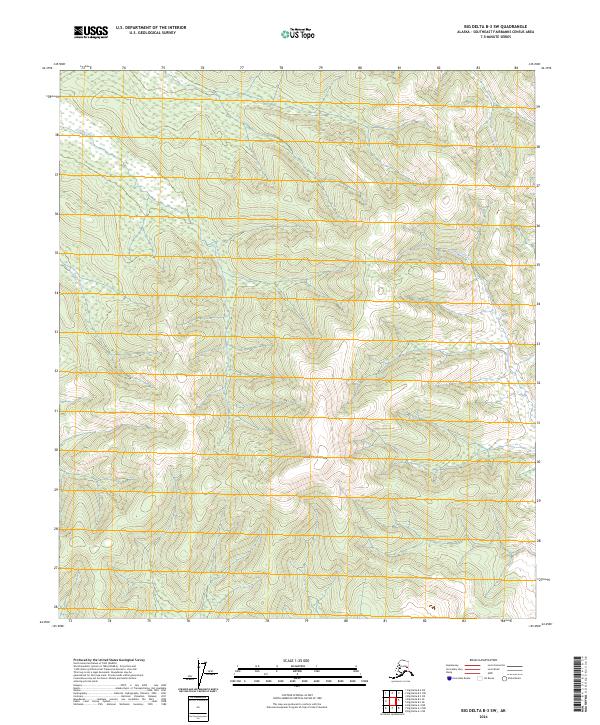 USGS Topographic Map – Big Delta B-3 SW