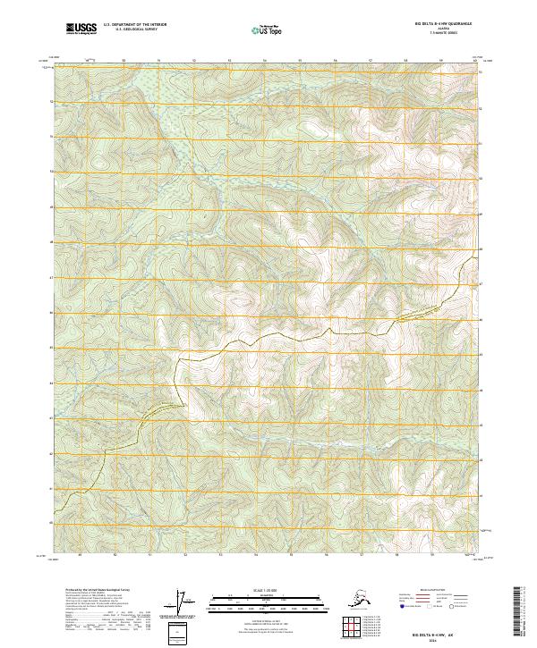 2024 Map of Big Delta B-4 NW, 2024 Print
