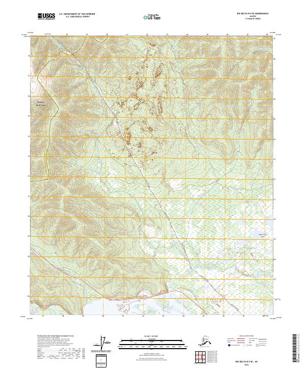 USGS Topographic Map – Big Delta B-5 SE