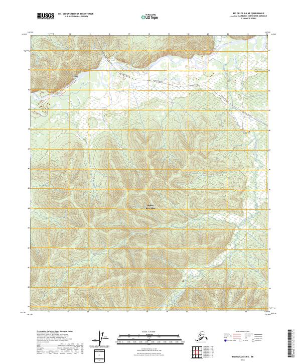 USGS Topographic Map – Big Delta B-6 NE