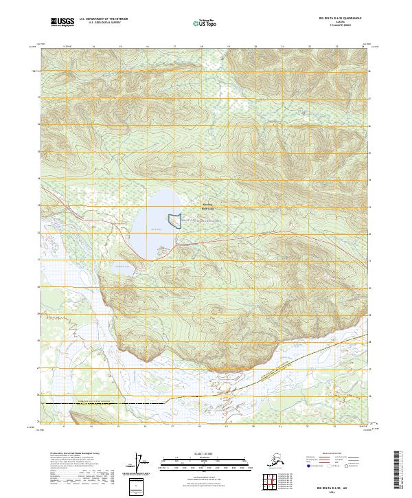 USGS Topographic Map – Big Delta B-6 SE