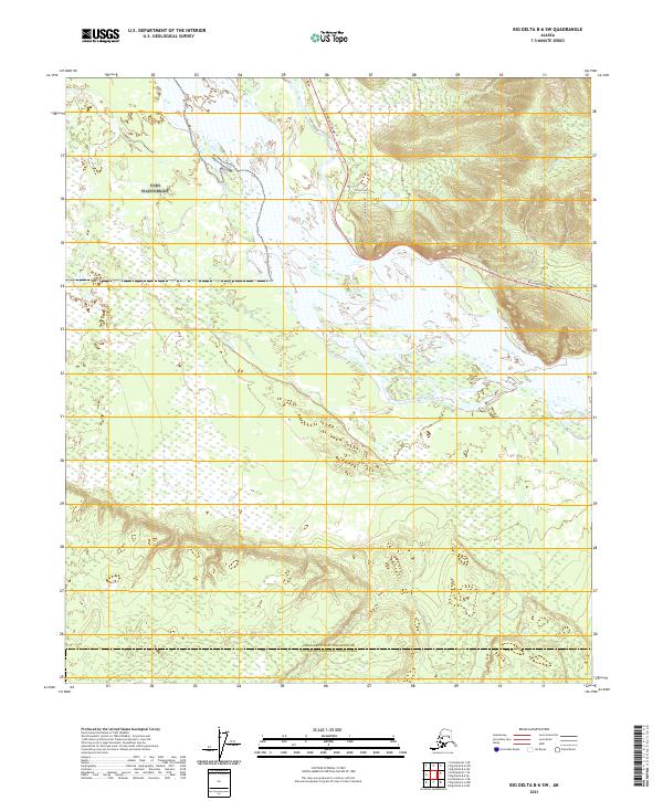 2021 Map of Big Delta B-6 SW, 2021 Print