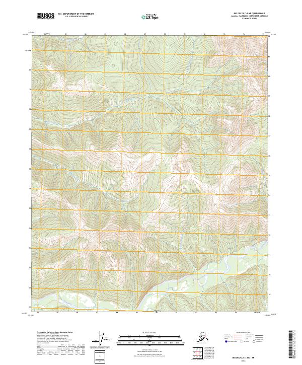USGS Topographic Map – Big Delta C-3 NE