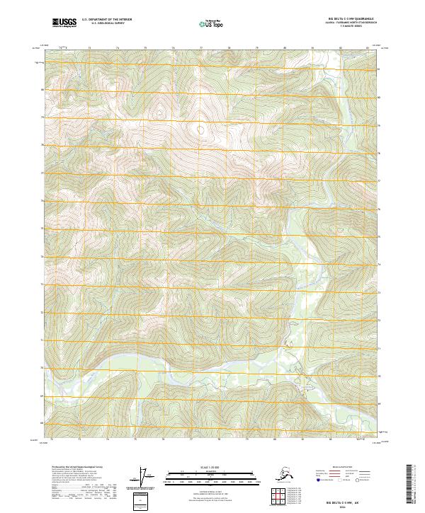 USGS Topographic Map – Big Delta C-3 NW